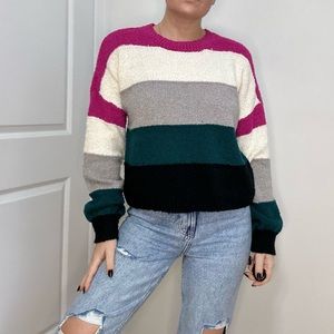Multi Color Stripe pullover Sweater